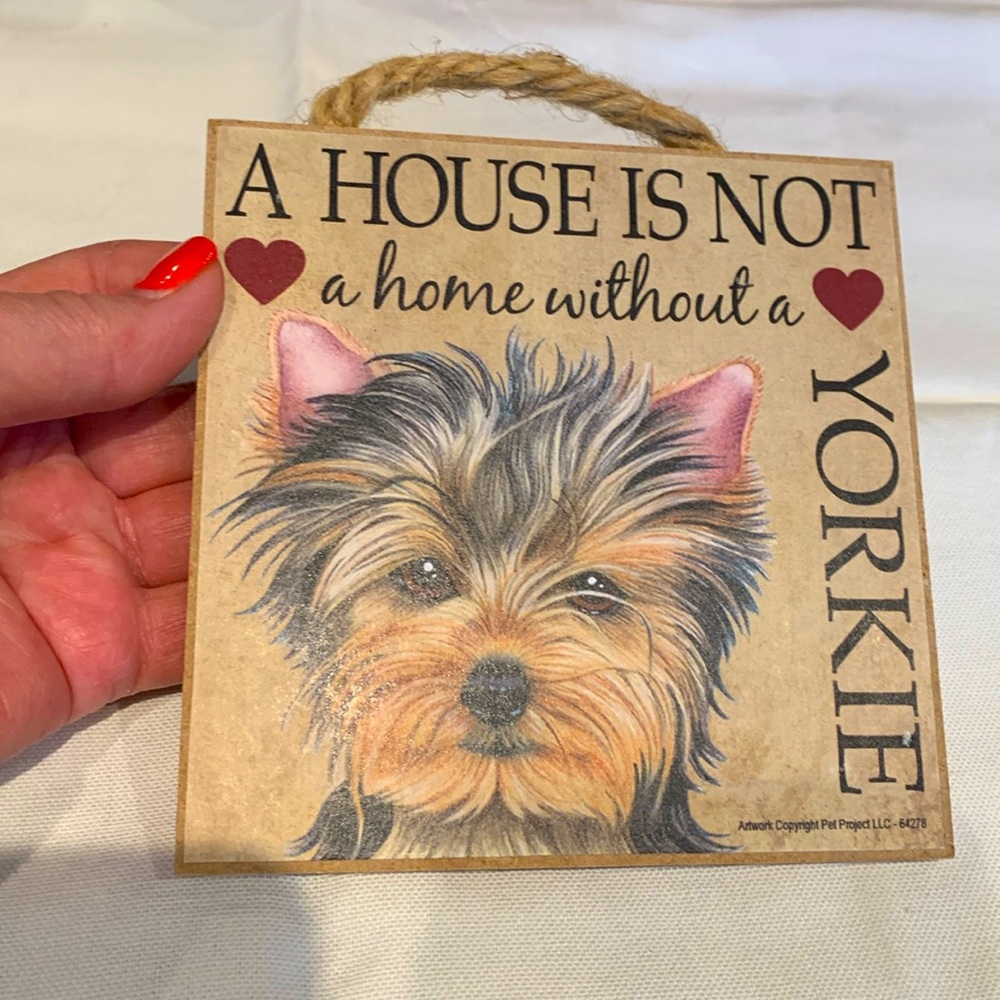 Yorkie stand up designed picture